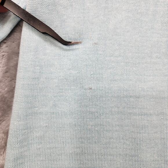 J.Jill Pure Jill Sweater Women S Blue Linen Blend Long Sleeve Layered Knit Tunic - Picture 4 of 10